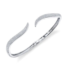 Load image into Gallery viewer, CURVY PAVE DIAMOND OPEN BANGLE - MICHAEL K. JEWELERS