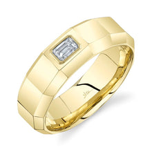 Load image into Gallery viewer, DIAMOND EMERALD MEN&#39;S BAND RING - MICHAEL K. JEWELERS