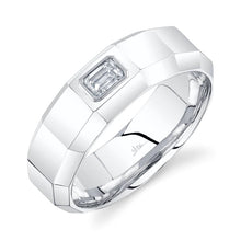 Load image into Gallery viewer, DIAMOND EMERALD MEN&#39;S BAND RING - MICHAEL K. JEWELERS