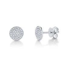Load image into Gallery viewer, ROUND DIAMOND PAVE STUD EARRING - MICHAEL K. JEWELERS
