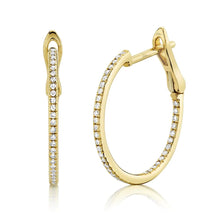 Load image into Gallery viewer, INSIDE OUT DIAMOND HOOP EARRING - MICHAEL K. JEWELERS