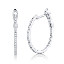 Load image into Gallery viewer, INSIDE OUT DIAMOND HOOP EARRING - MICHAEL K. JEWELERS