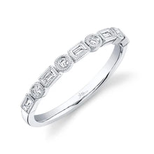 Load image into Gallery viewer, ROUND AND EMERALD CUT DIAMOND BAND