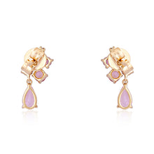 Load image into Gallery viewer, PINK SAPPHIRE PEAR & DIAMOND EARRINGS - MICHAEL K. JEWELERS