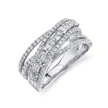 Load image into Gallery viewer, EMERALD CUT AND ROUND BRIDGE DIAMOND RING - MICHAEL K. JEWELERS