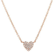 Load image into Gallery viewer, GOLD DIAMOND PAVE HEART NECKLACE - MICHAEL K. JEWELERS