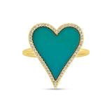 TURQUOISE HEART RING - MICHAEL K. JEWELERS