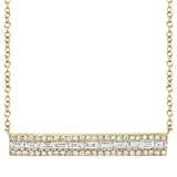 Load image into Gallery viewer, DIAMOND BAGUETTE BAR NECKLACE - MICHAEL K. JEWELERS