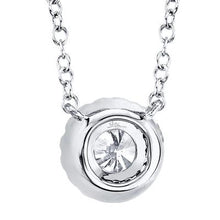 Load image into Gallery viewer, ROUND DIAMOND HALO NECKLACE - MICHAEL K. JEWELERS