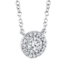 Load image into Gallery viewer, ROUND DIAMOND HALO NECKLACE - MICHAEL K. JEWELERS