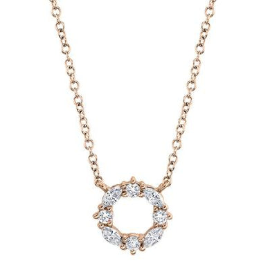 ROUND AND MARQUISE DIAMOND NECKLACE - MICHAEL K. JEWELERS