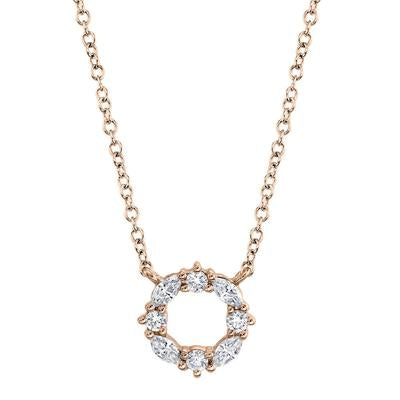 ROUND AND MARQUISE DIAMOND NECKLACE - MICHAEL K. JEWELERS