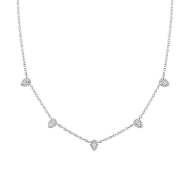 FIVE PEAR SHAPED NECKLACE - MICHAEL K. JEWELERS