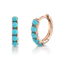 Load image into Gallery viewer, TURQUOISE HUGGIE EARRING - MICHAEL K. JEWELERS