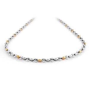 STEEL AND GOLD LINK CHAIN - MICHAEL K. JEWELERS