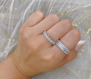 DIAMOND ROUND AND BAGUETTE BAND - MICHAEL K. JEWELERS