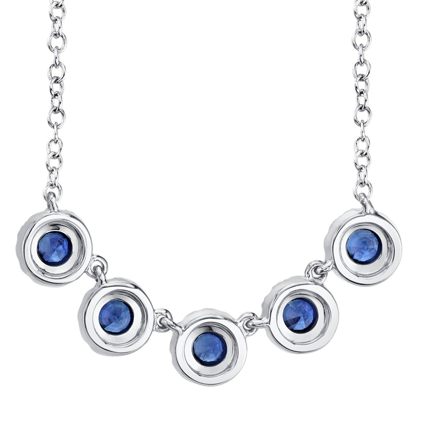 ホワイトサファイア☆ネックレス【MEJURI】Sapphire Necklace Floating Sapphire Necklace with White Sapphire - Jewelry