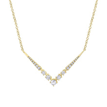 Load image into Gallery viewer, V SHAPE DIAMOND NECKLACE - MICHAEL K. JEWELERS