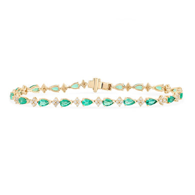 PEAR SHAPED EMERALD BRACELET