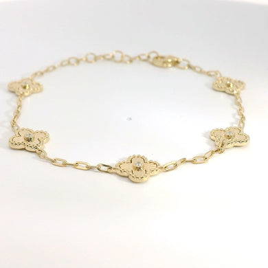 CLOVER CHAIN DIAMOND BRACELET