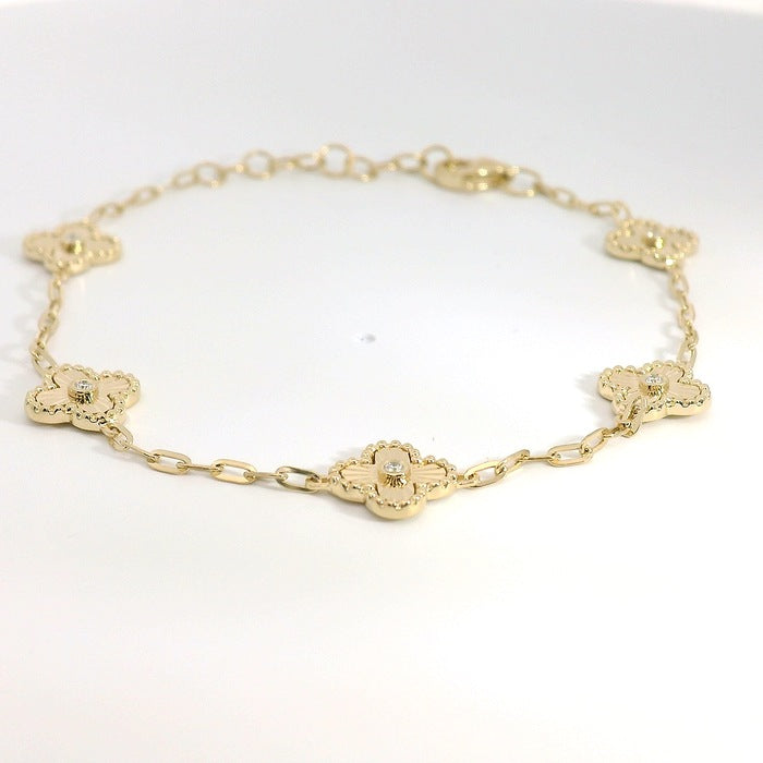 CLOVER CHAIN DIAMOND BRACELET
