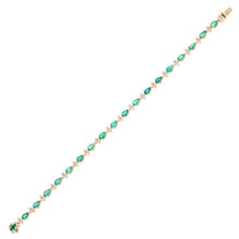 Load image into Gallery viewer, YELLOW GOLD EMERALD AND DIAMOND BRACELET - MICHAEL K. JEWELERS