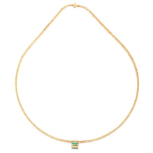 Load image into Gallery viewer, YELLOW GOLD EMERALD AND DIAMOND NECKLACE - MICHAEL K. JEWELERS