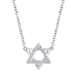 DIAMOND STAR OF DAVID NECKLACE - MICHAEL K. JEWELERS