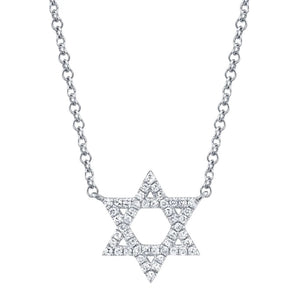 DIAMOND STAR OF DAVID NECKLACE - MICHAEL K. JEWELERS