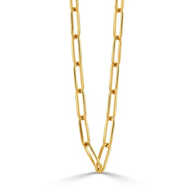 GOLD PAPER CLIP CHAIN - MICHAEL K. JEWELERS