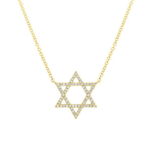 DIAMOND STAR OF DAVID NECKLACE - MICHAEL K. JEWELERS