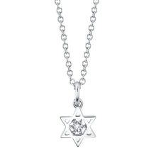 Load image into Gallery viewer, DIAMOND ACCENT IN STAR OF DAVID NECKLACE - MICHAEL K. JEWELERS