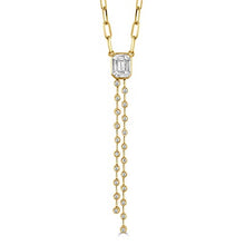 Load image into Gallery viewer, INVISIBLE SET DIAMOND LINK DROP NECKLACE - MICHAEL K. JEWELERS