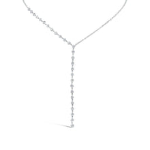 Load image into Gallery viewer, ONE SIDED DIAMOND BEZEL LARIAT NECKLACE - MICHAEL K. JEWELERS