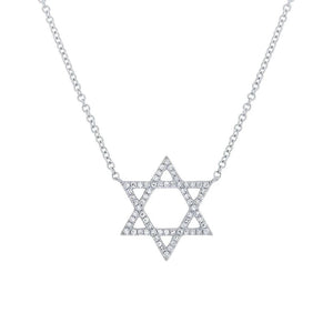 DIAMOND STAR OF DAVID NECKLACE - MICHAEL K. JEWELERS