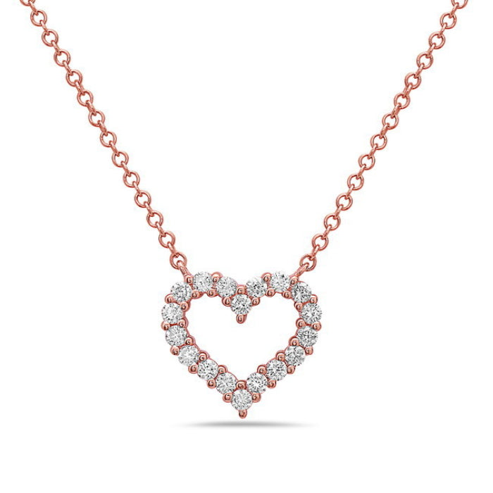 OPEN HEART DIAMOND NECKLACE