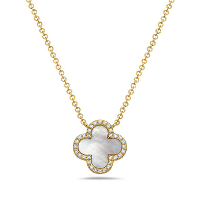 SINGLE CLOVER DIAMOND NECKLACE - MICHAEL K. JEWELERS