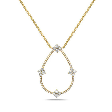MULTI CLUSTER PEAR SHAPED DIAMOND NECKLACE