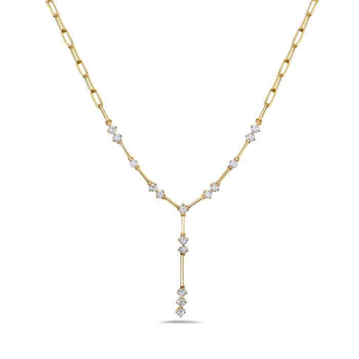 PAPER CLIP DROP DIAMOND NECKLACE