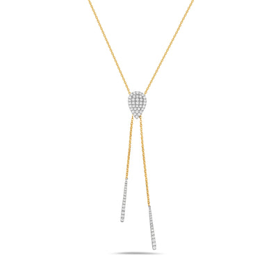 PEAR SHAPE LARIAT NECKLACE