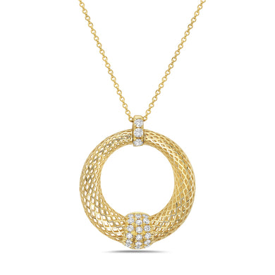 CIRCLE WOVEN DIAMOND NECKLACE