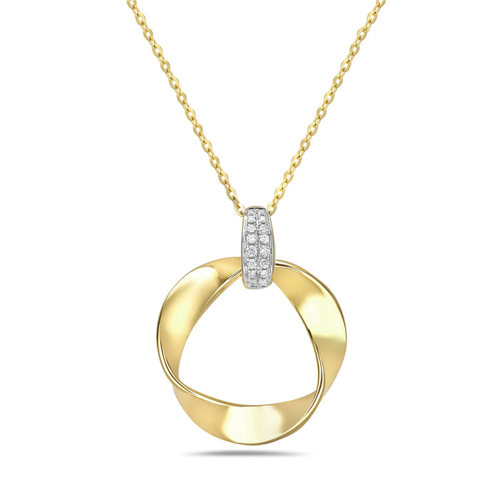 INFINITY TWIST DIAMOND NECKLACE