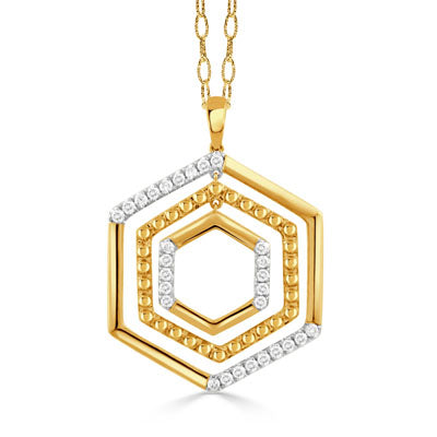 HEXAGON DIAMOND PENDANT