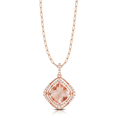 MORGANITE DIAMOND PENDANT