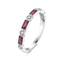 Load image into Gallery viewer, ROUND AND BAGUETTE DIAMOND BAND RING - MICHAEL K. JEWELERS