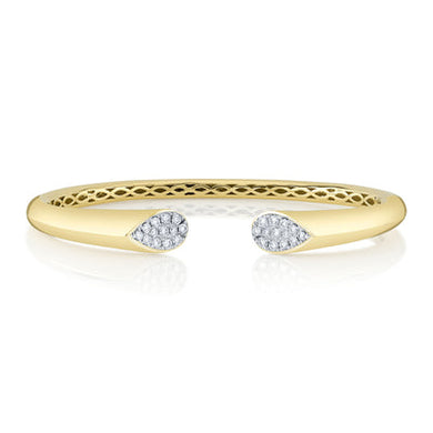 PEAR SHAPE OPEN DIAMOND BANGLE