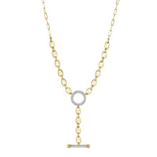 Load image into Gallery viewer, DIAMOND CIRCLE LINK LARIAT NECKLACE