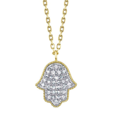 DIAMOND PAVE HAMSA NECKLACE