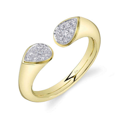 PEAR SHAPED DIAMOND OPEN RING