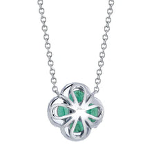 Load image into Gallery viewer, DIAMOND &amp; EMERALD CLOVER NECKLACE - MICHAEL K. JEWELERS